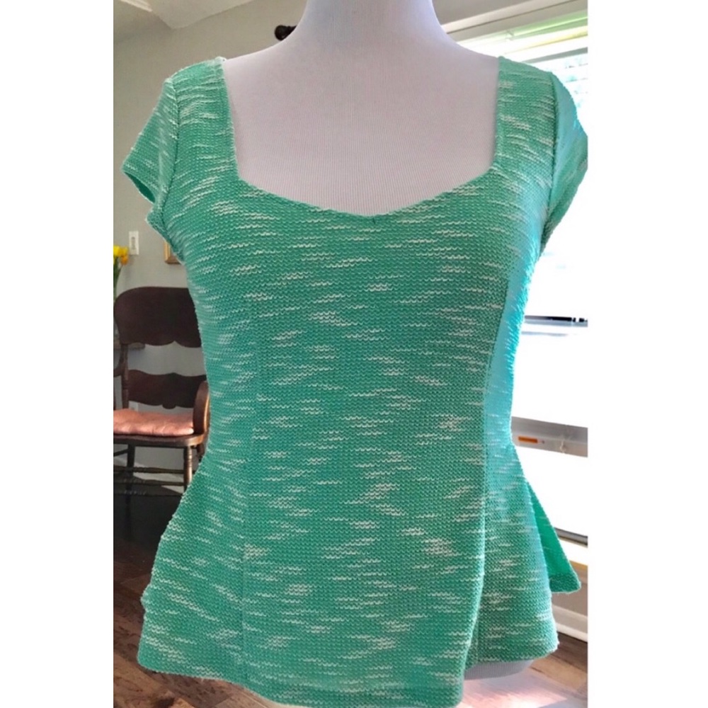 Anthropologie Postmark Endash Boucle Peplum Blouse